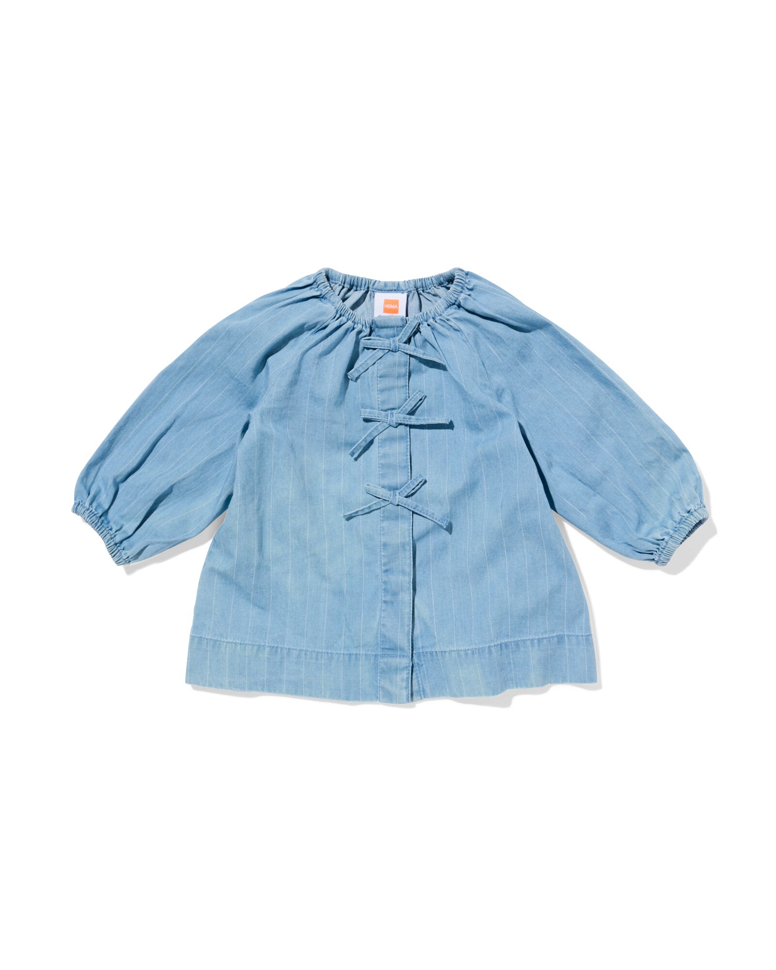 babyjurk strepen denim denim - 33073170DENIM - HEMA