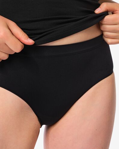 Damen-Hipster nahtlos aus Microfaser schwarz schwarz - 1000002263 - HEMA