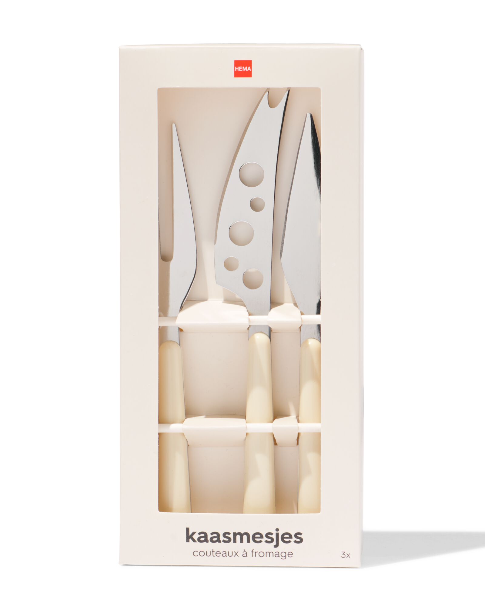 couteaux &agrave; fromage inox - 3 pi&egrave;ces - 9906027 - HEMA