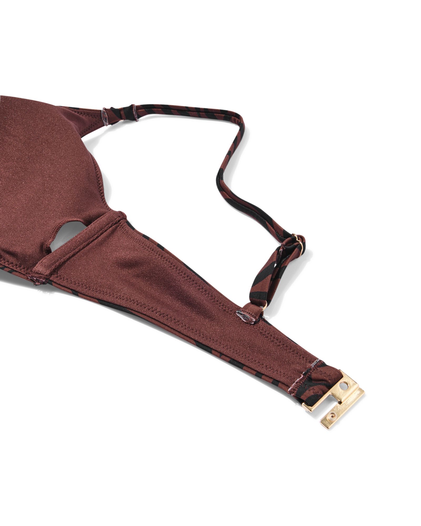 Damen-Bikinioberteil Evanne mit Zebramuster schokoladenbraun schokoladenbraun - 22360580CHOCOLATEBROWN - HEMA