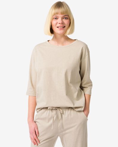 haut de pyjama femme naturel - 23400465NATURAL - HEMA