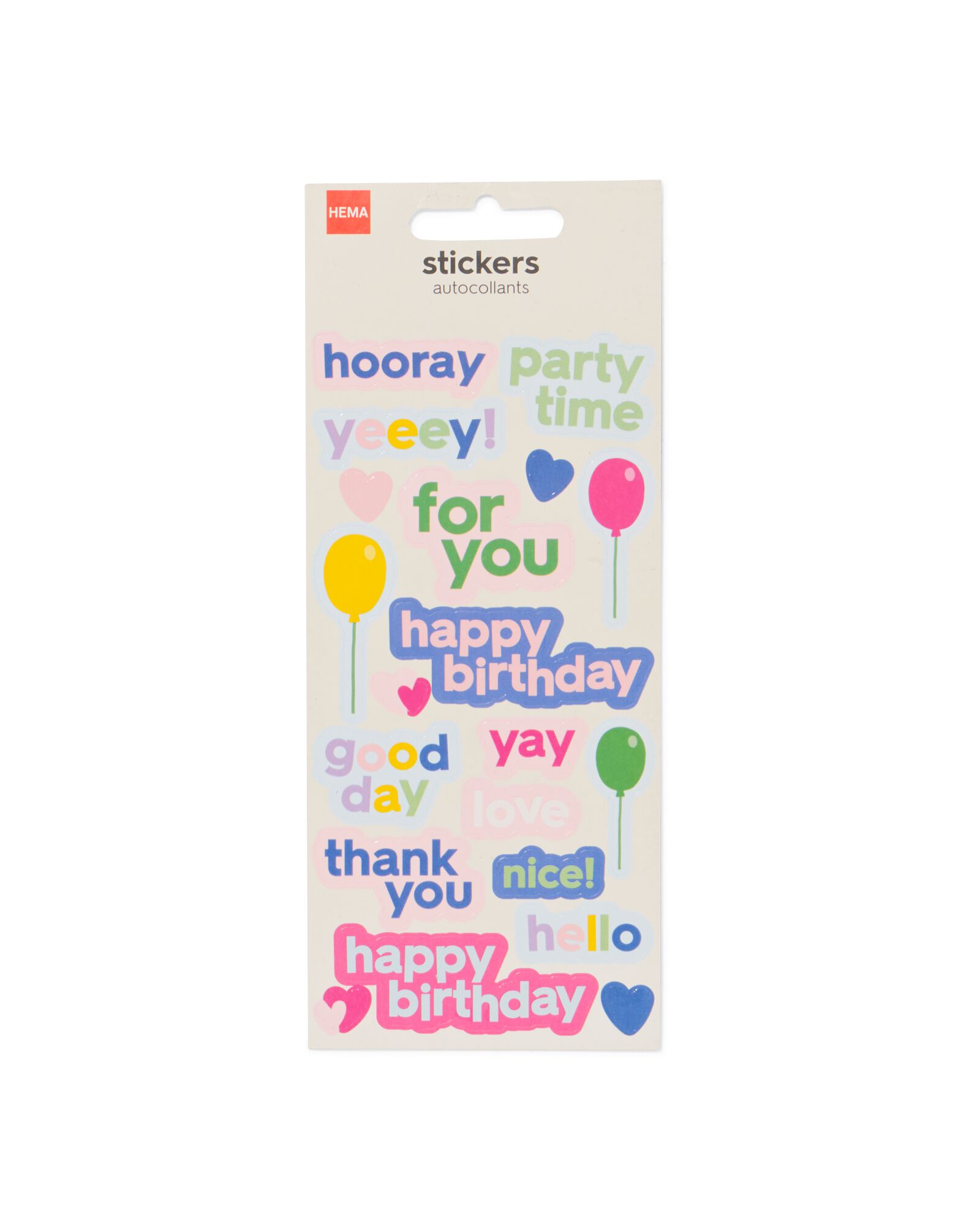 autocollants citations d'anniversaire - 5 pi&egrave;ces - 14793288 - HEMA