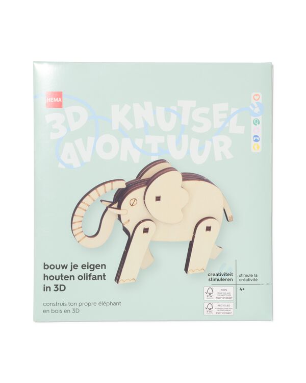 planche de construction 3D bois &eacute;l&eacute;phant - 15900510 - HEMA
