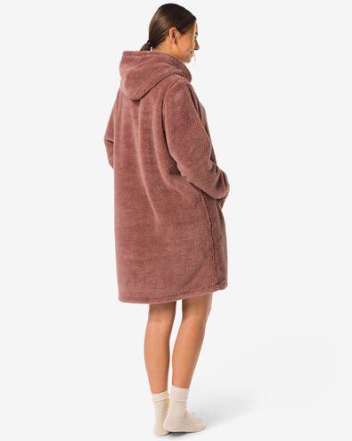 chemise de nuit femme polaire marron clair marron clair - 23401370LIGHTBROWN - HEMA