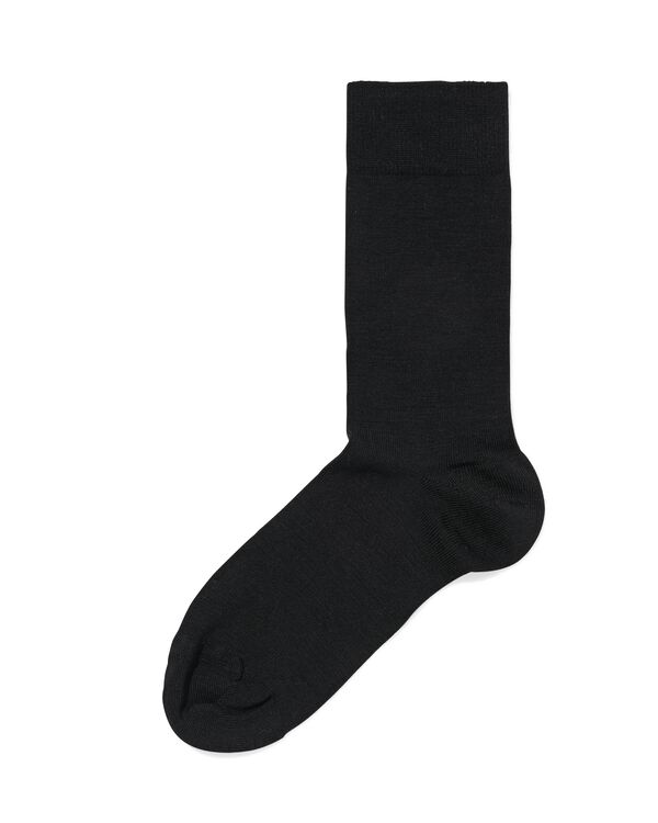 herensokken wol zwart - 4120420BLACK - HEMA