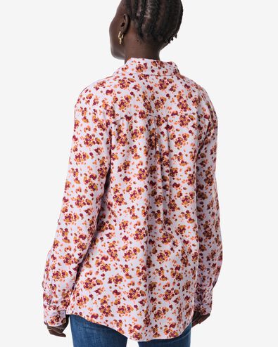 damesblouse Bobbie bloemen lila lila - 36207640LILAC - HEMA