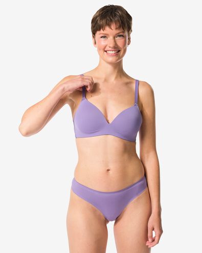 damesstring second skin micro lichtpaars - 19631355LIGHTPURPLE - HEMA