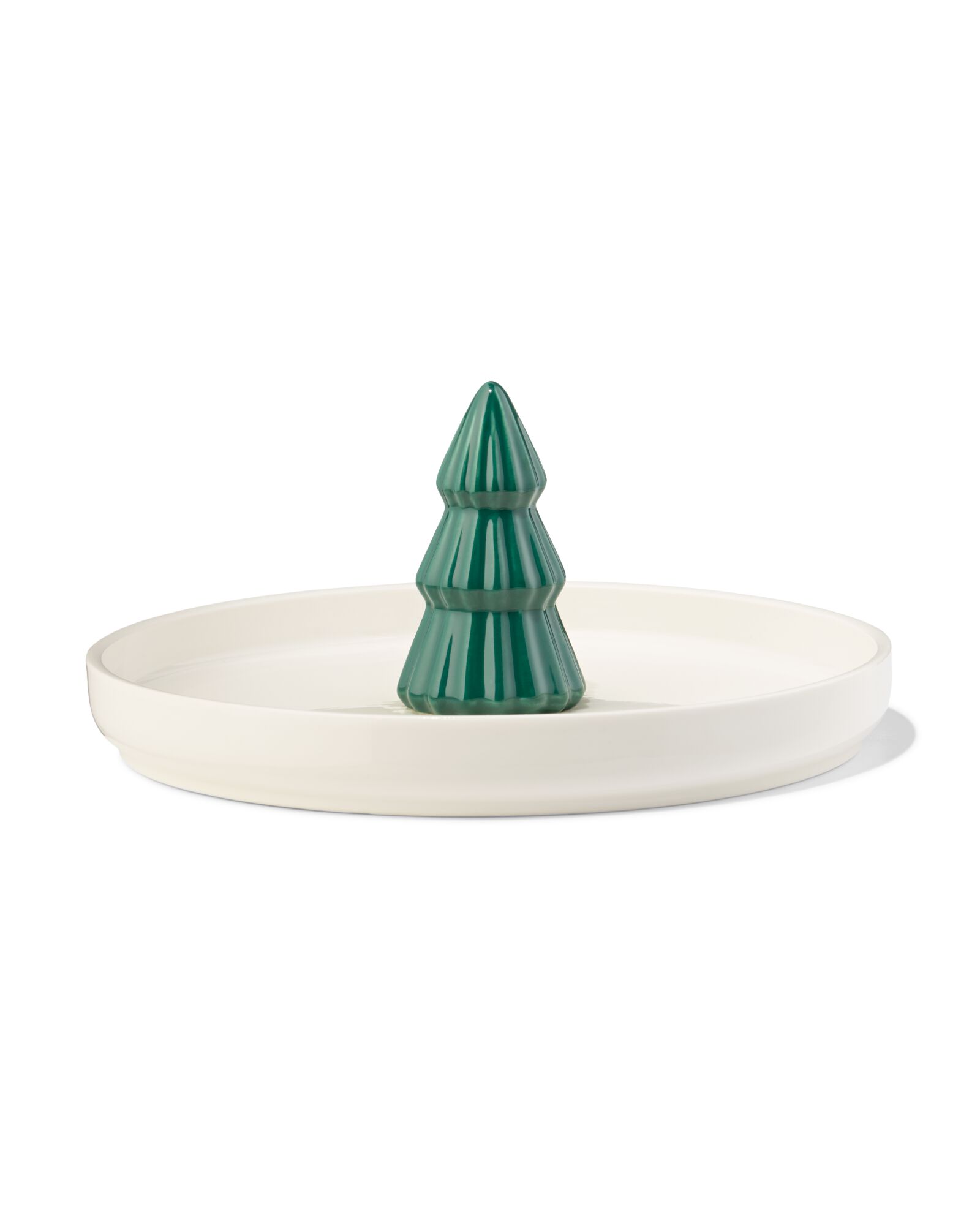 bordje ⌀20cm met kerstboom keramiek - 25600098 - HEMA