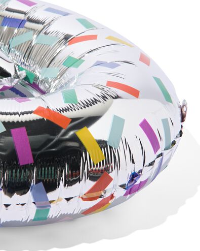 Folieballon met streepjesmotief XL 9 zilver 9 - 14250036 - HEMA