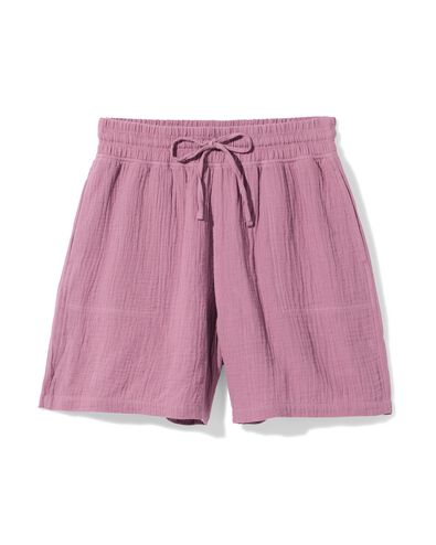 dames short Kai relaxed fit mousseline paars paars - 36304240PURPLE - HEMA