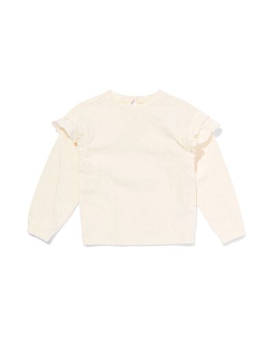 Kinder-T-Shirt, Stickerei eierschalenfarben - 30815829OFFWHITE - HEMA