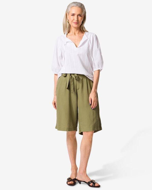pantalon femme Dawn bermuda coupe classique olive olive - 36210660OLIVE - HEMA