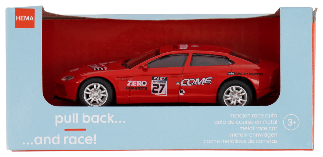 voiture de course métal rouge - 15160111 - HEMA