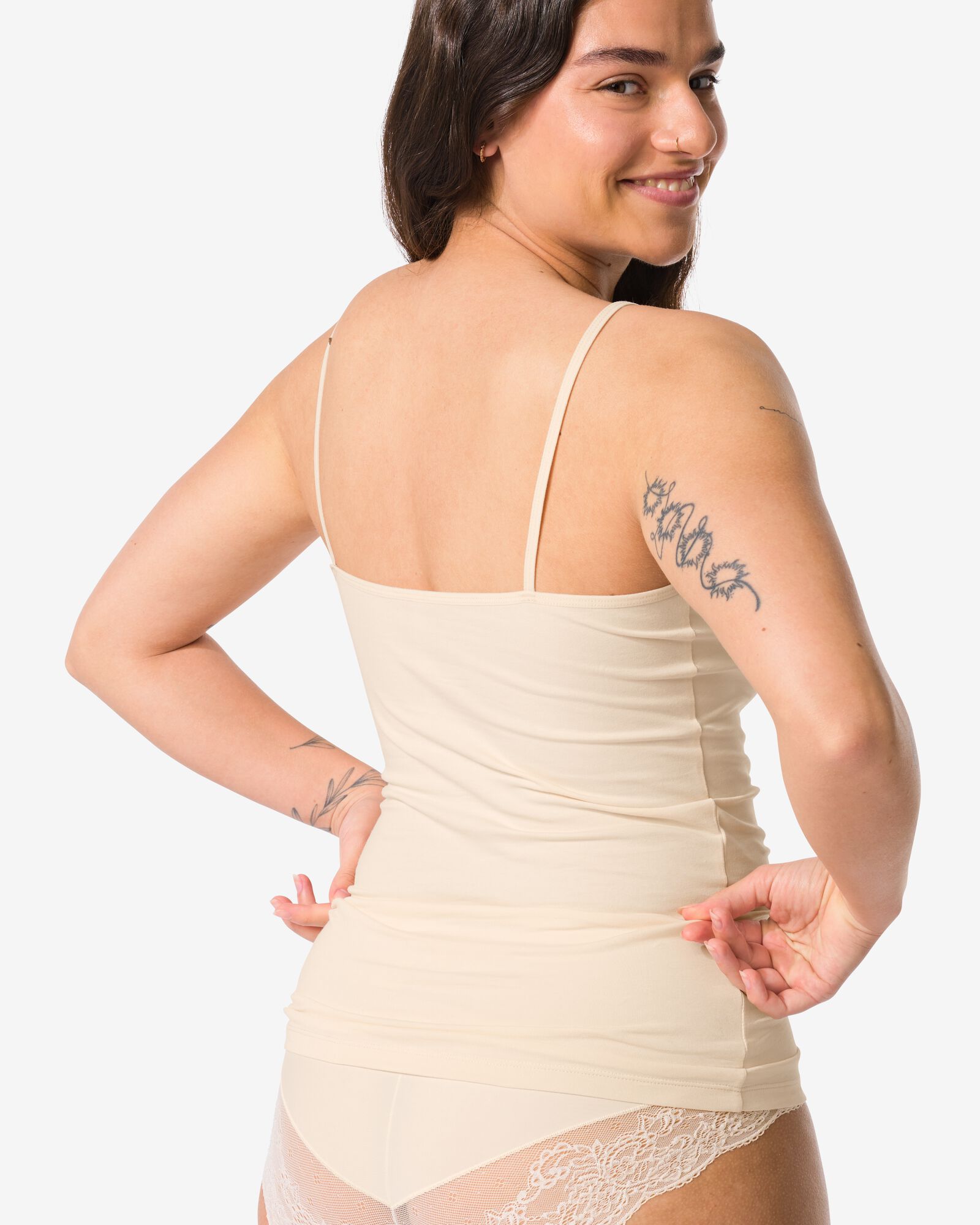 d&eacute;bardeur femme coton &agrave; bretelles spaghetti rose p&acirc;le - 19651191LIGHTPINK - HEMA