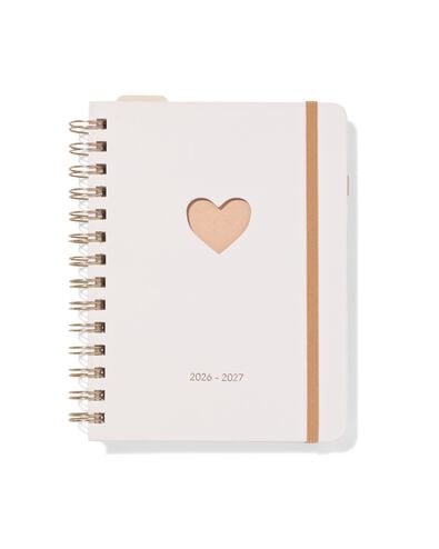 agenda scolaire 2026-2027 15,7x20,7cm c&oelig;ur - 14505665 - HEMA