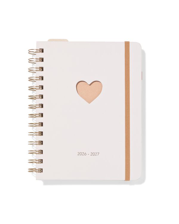 agenda scolaire 2026-2027 15,7x20,7cm c&oelig;ur - 14505665 - HEMA