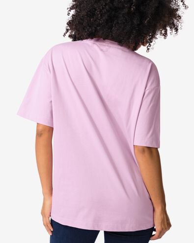 dames T-shirt Do oversized fit lila lila - 36311470LILAC - HEMA