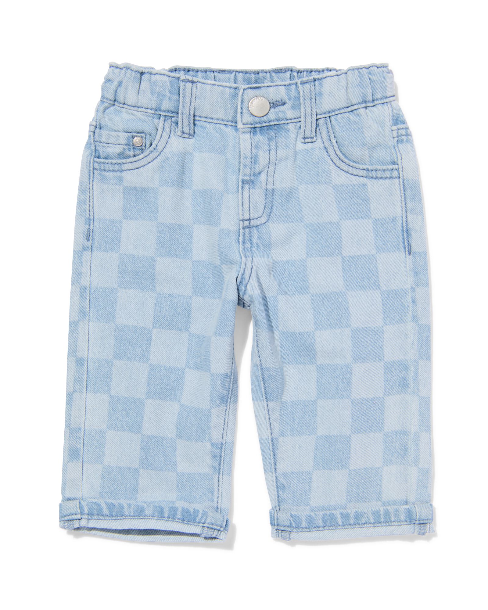 babybroek blokken comfy fit denim denim - 33188670DENIM - HEMA