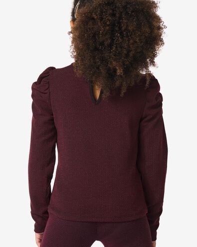 kindertop glitter bordeauxrood bordeauxrood - 30836806BURGUNDYRED - HEMA