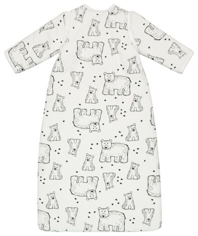 Baby-Schlafsack mit abnehmbaren Ärmeln, gepolstert, Bären, weiß eierschalenfarben - 1000020003 - HEMA