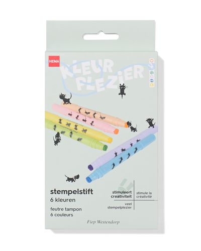 Takkie en Siepie stempelstift - 6 stuks - 15900476 - HEMA