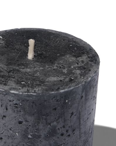 rustikale Kerze, 8 x 7 cm, anthrazit schwarz 7 x 8 - 13502008 - HEMA