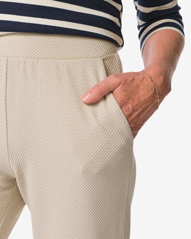damesbroek Kacey met structuur zand zand - 36204940SAND - HEMA