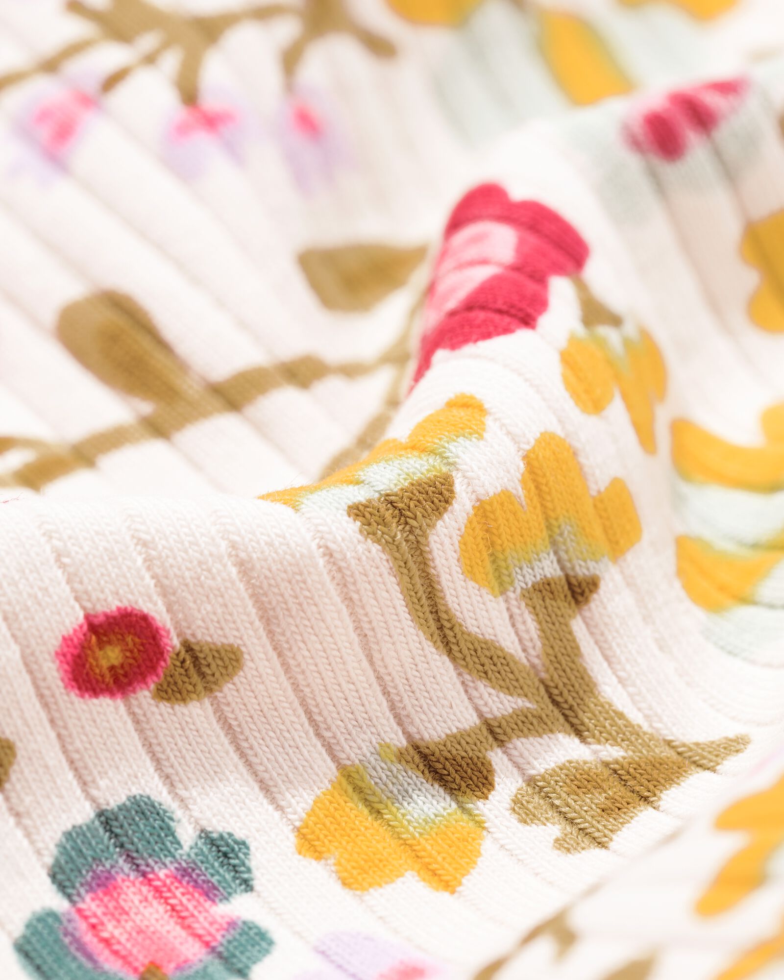 Kinderleggings gerippt mit Blumen &ndash; 2 St&uuml;ck violett violett - 30829604PURPLE - HEMA