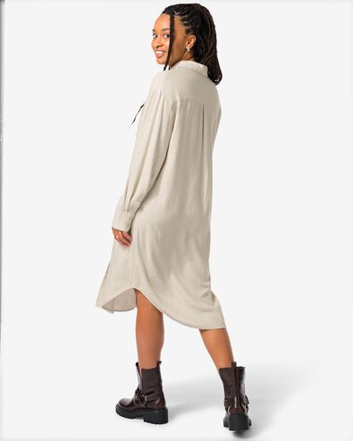 robe chemise femme Lizzy avec lin sable XL - 36274889 - HEMA
