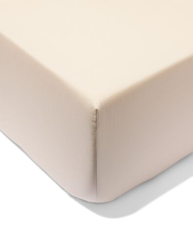 Spannbettlaken 140 &times; 200 cm, Hotel, Baumwolle, Perkal, Beige - 5190231 - HEMA