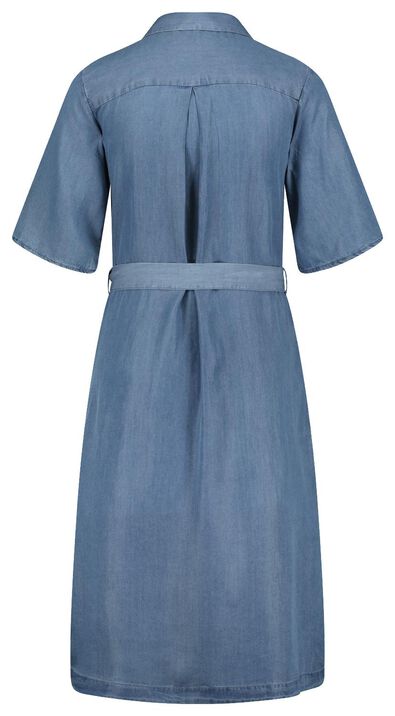 robe boutonnée pour femme Donja bleu moyen bleu moyen - 1000027685 - HEMA
