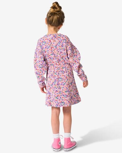 Kinderkleid gerippt mit Blumen lavendel lavendel - 30829306LAVENDER - HEMA