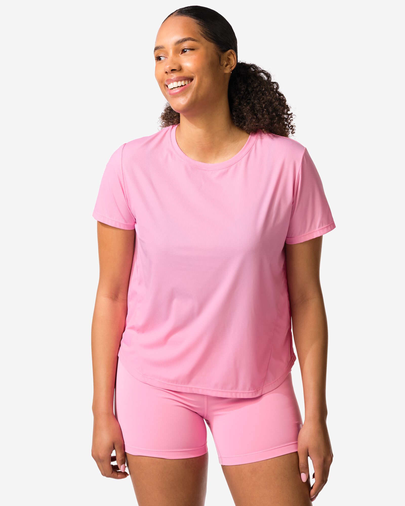 damessportshirt  roze roze - 36000458PINK - HEMA