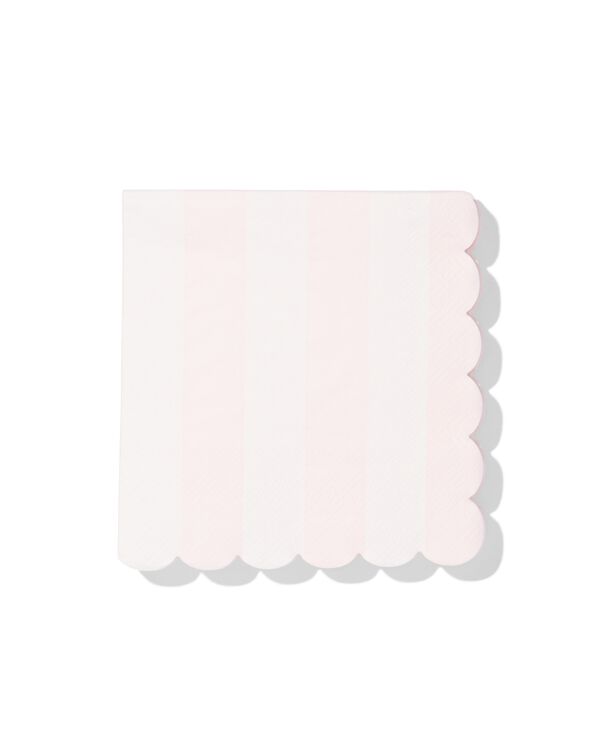 servetten 24x24cm papier strepen roze - 20 stuks - 14200163 - HEMA