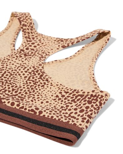 kinder crop tops luipaard - 2 stuks bruin bruin - 19301660BROWN - HEMA