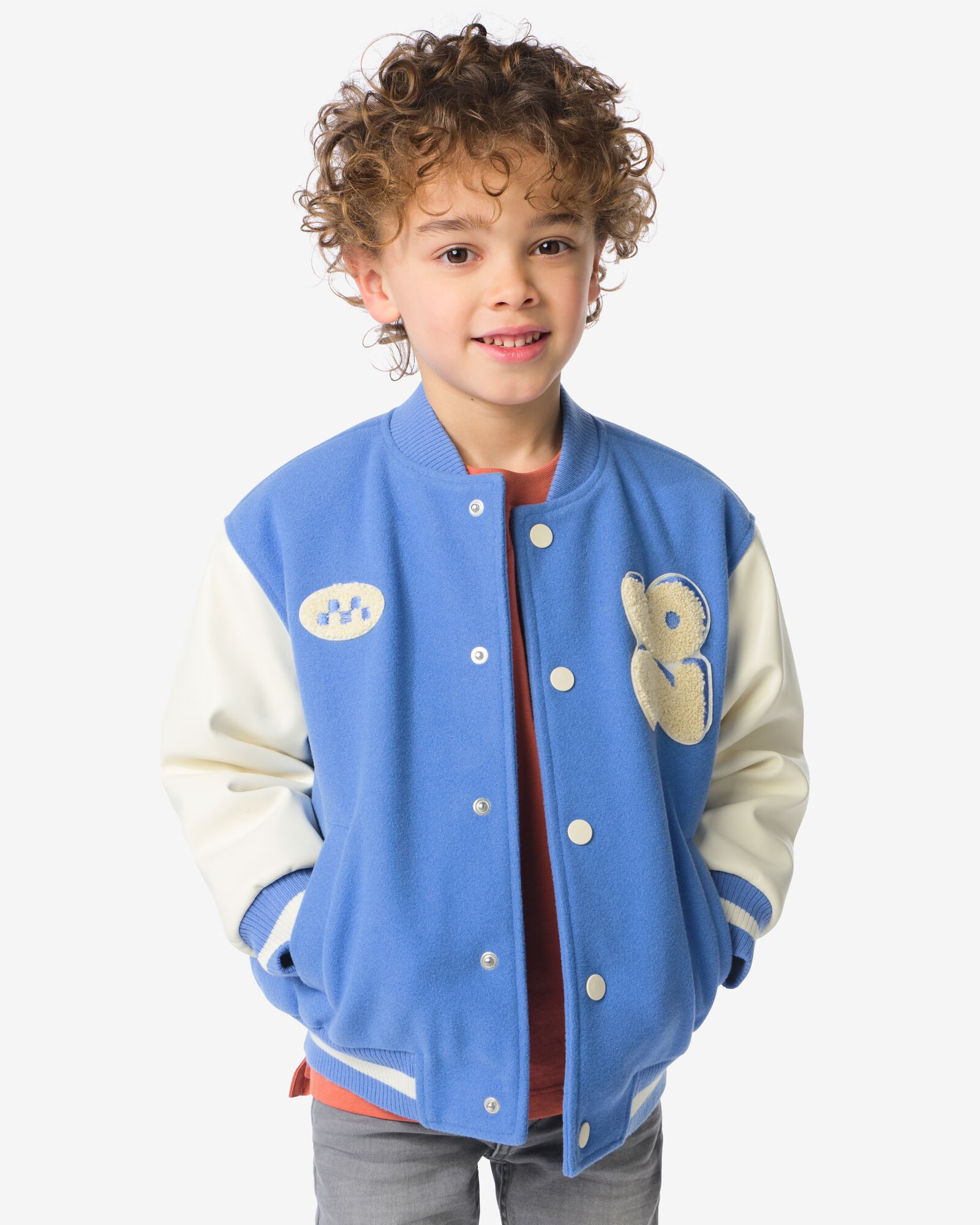 kinder bomberjack blauw blauw - 30713501BLUE - HEMA