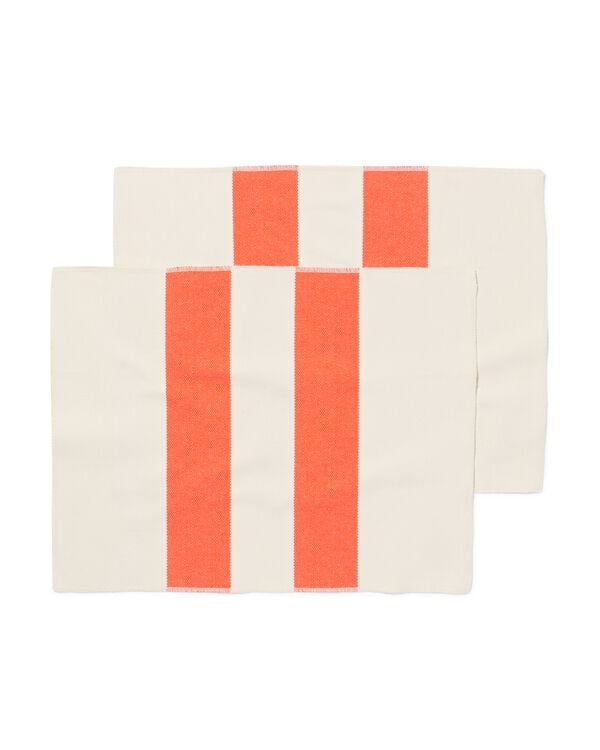 placemat 35x45cm katoen strepen - 2 stuks - 5330031 - HEMA