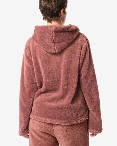 damesvest teddy middenbruin - 23408050MIDBROWN - HEMA