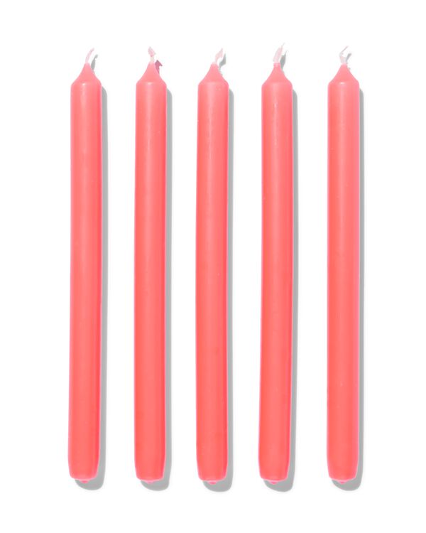 12 bougies longues Ø2.2x29 orange fluo - 13502982 - HEMA