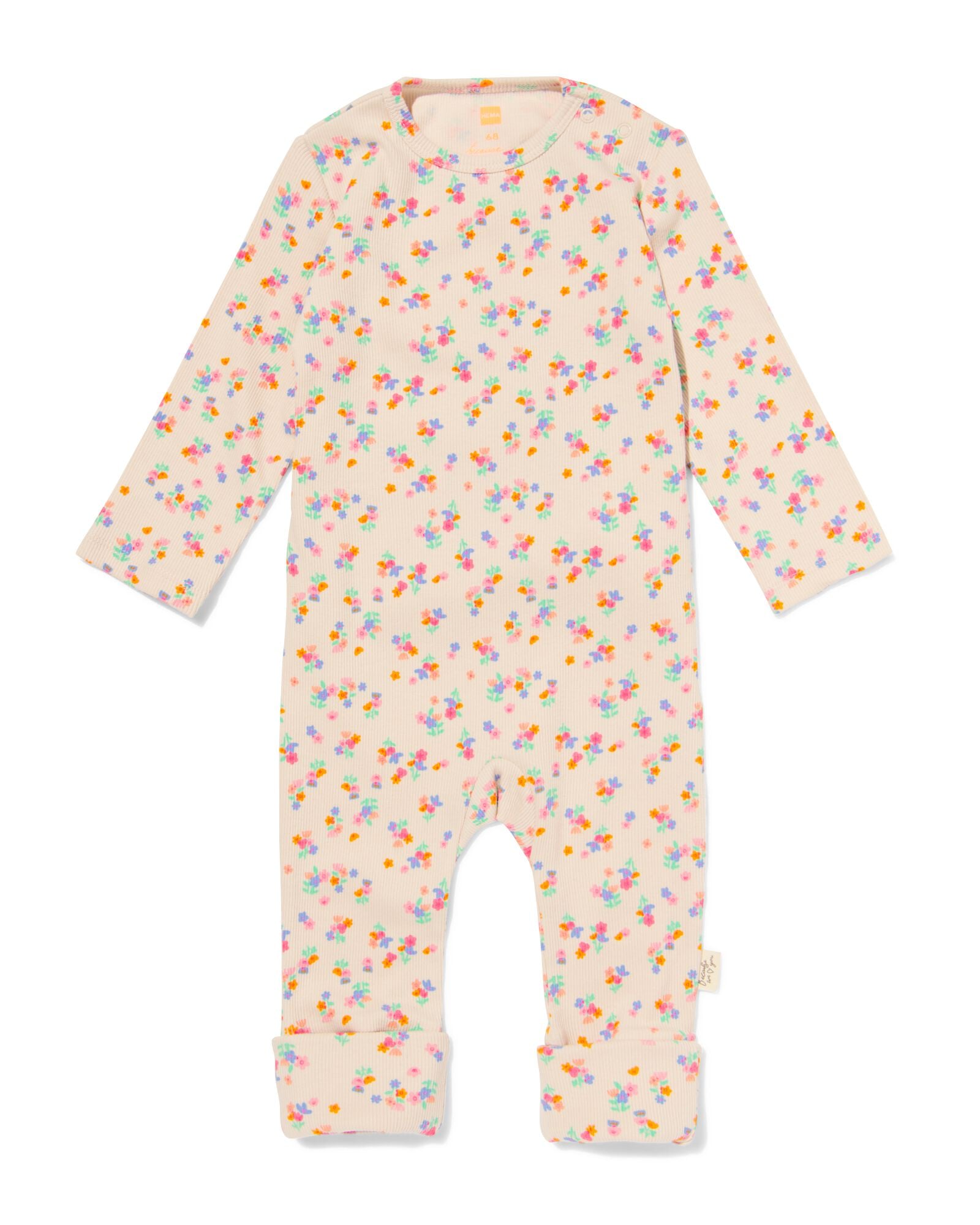 Newborn mitwachsender Strampler mit Blumen blau blau - 33439520BLUE - HEMA