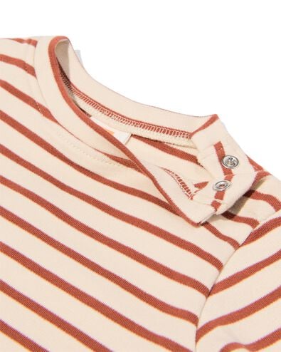 baby T-shirt jersey strepen  ecru ecru - 33180570ECRU - HEMA