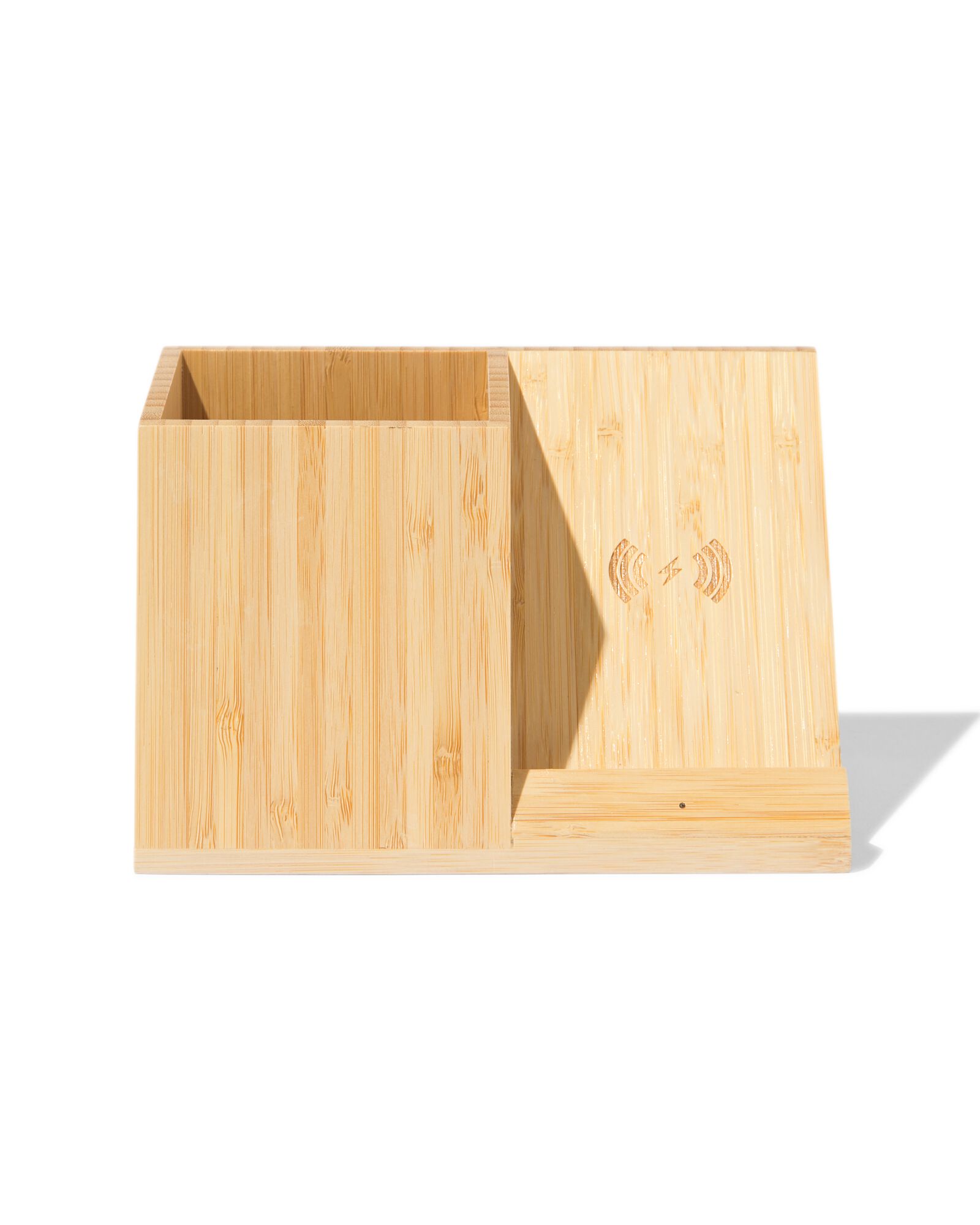 organiseur avec chargeur sans fil bambou - 39610006 - HEMA