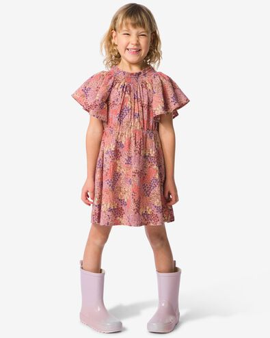 kinderjurk bloemen lichtroze lichtroze - 30844219LIGHTPINK - HEMA