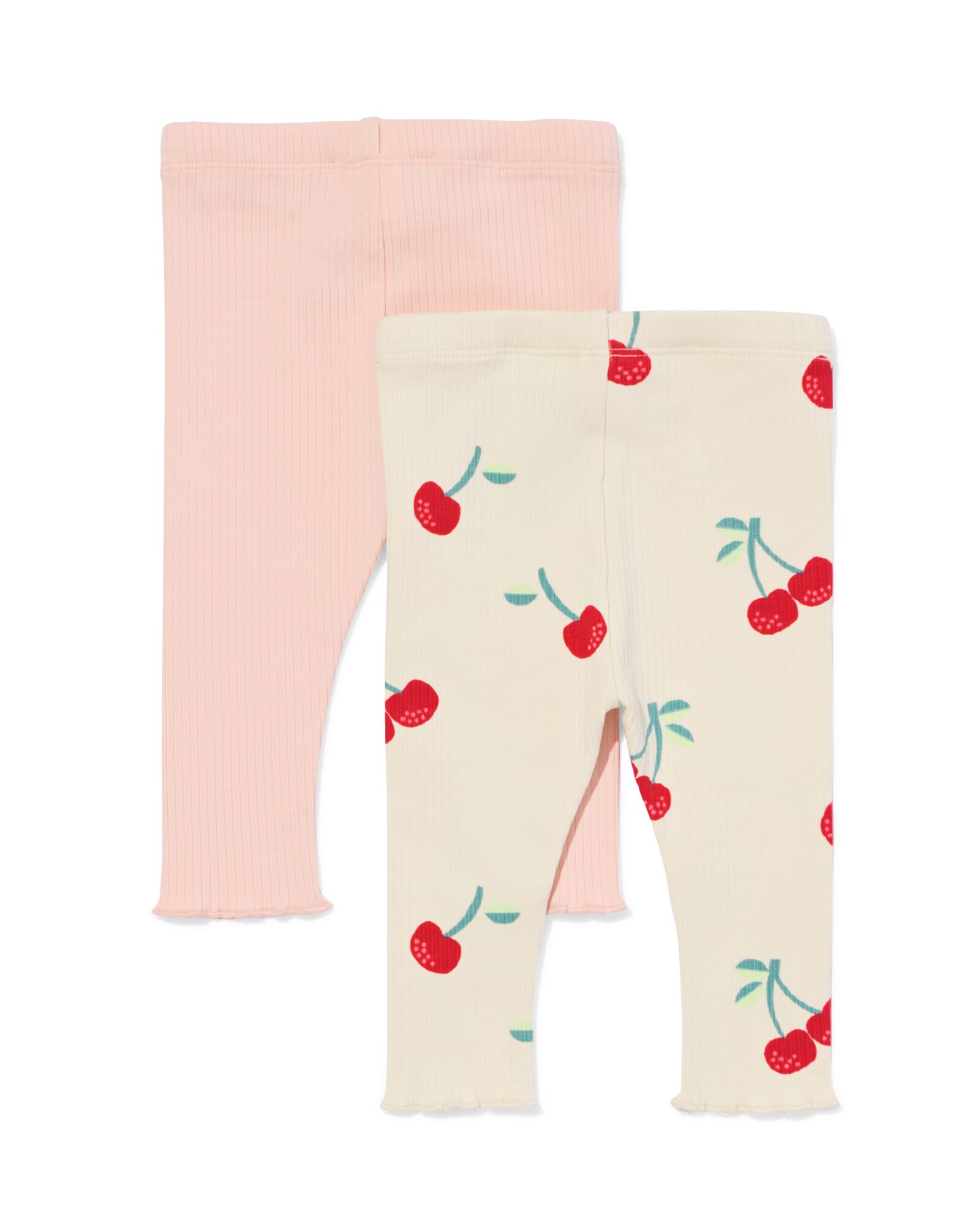 Babyleggings mit Rippenstruktur &ndash; 2 Paar ecru - 33007770ECRU - HEMA