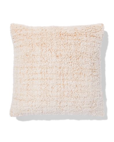 Kissenbezug 50 × 50 cm Teddystoff Hellbraun - 7325166 - HEMA