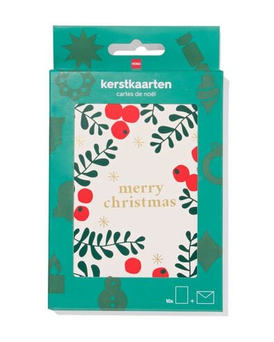 Weihnachtskarten 14,4 &times; 10,4 cm &ndash; 10 St&uuml;ck - 25300153 - HEMA