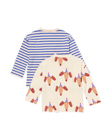 Baby-T-Shirts, gerippt, Hunde &ndash; 2 St&uuml;ck blau - 33165770BLUE - HEMA