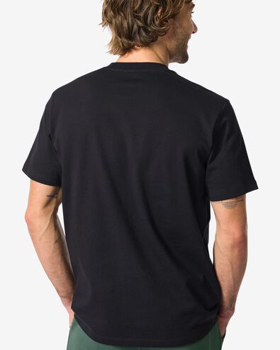 Herren-T-Shirt Elias Relaxed Fit  schwarz schwarz - 2129970BLACK - HEMA