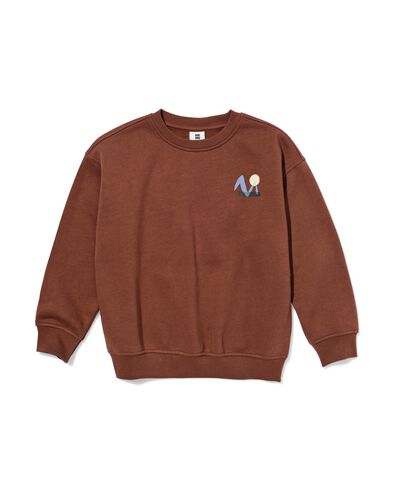 kindersweater grafisch bruin bruin - 30707003BROWN - HEMA