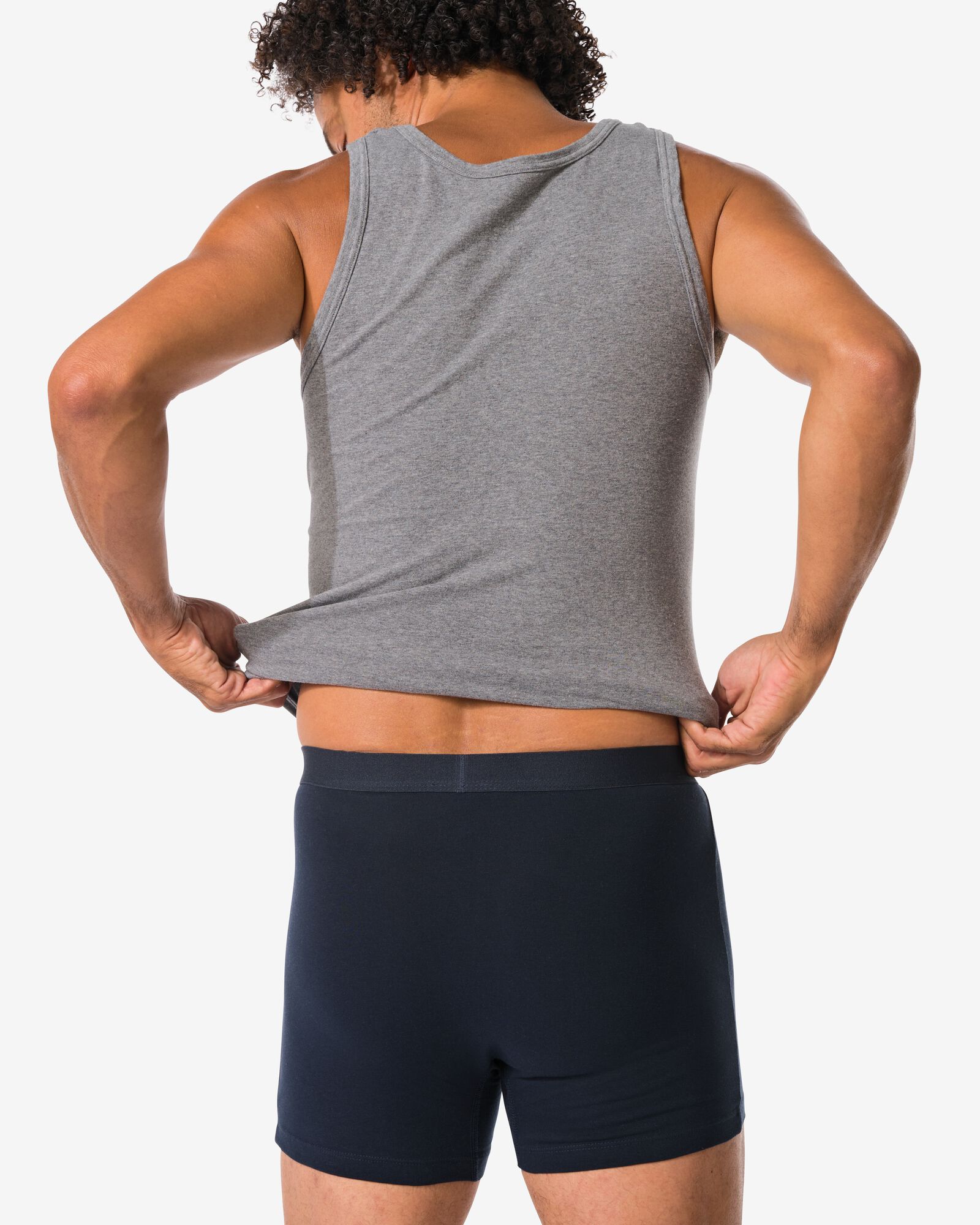 boxer homme - 3 pi&egrave;ces bleu fonc&eacute; M - 19145052 - HEMA